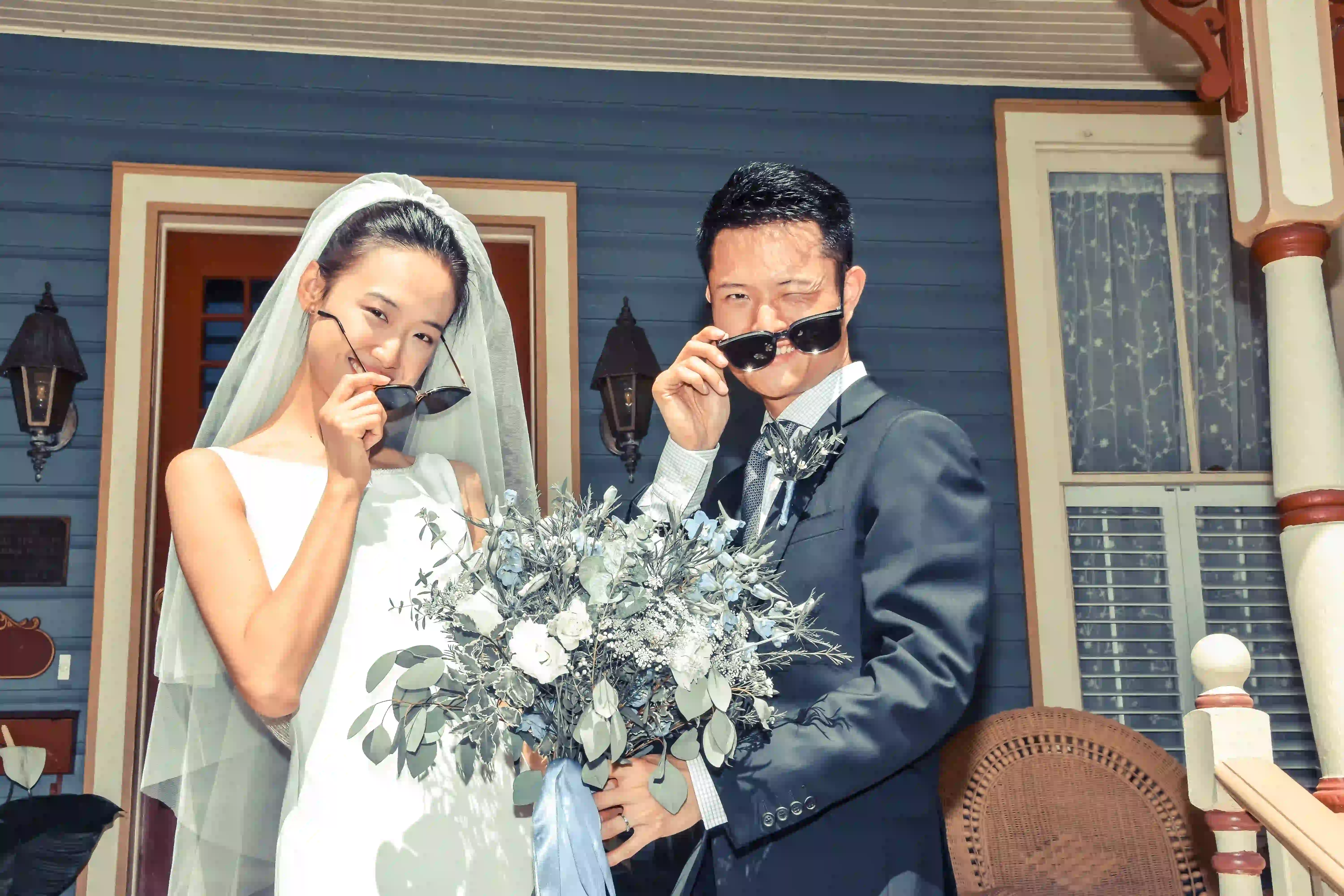 Shades & Bouquet Porch Shot