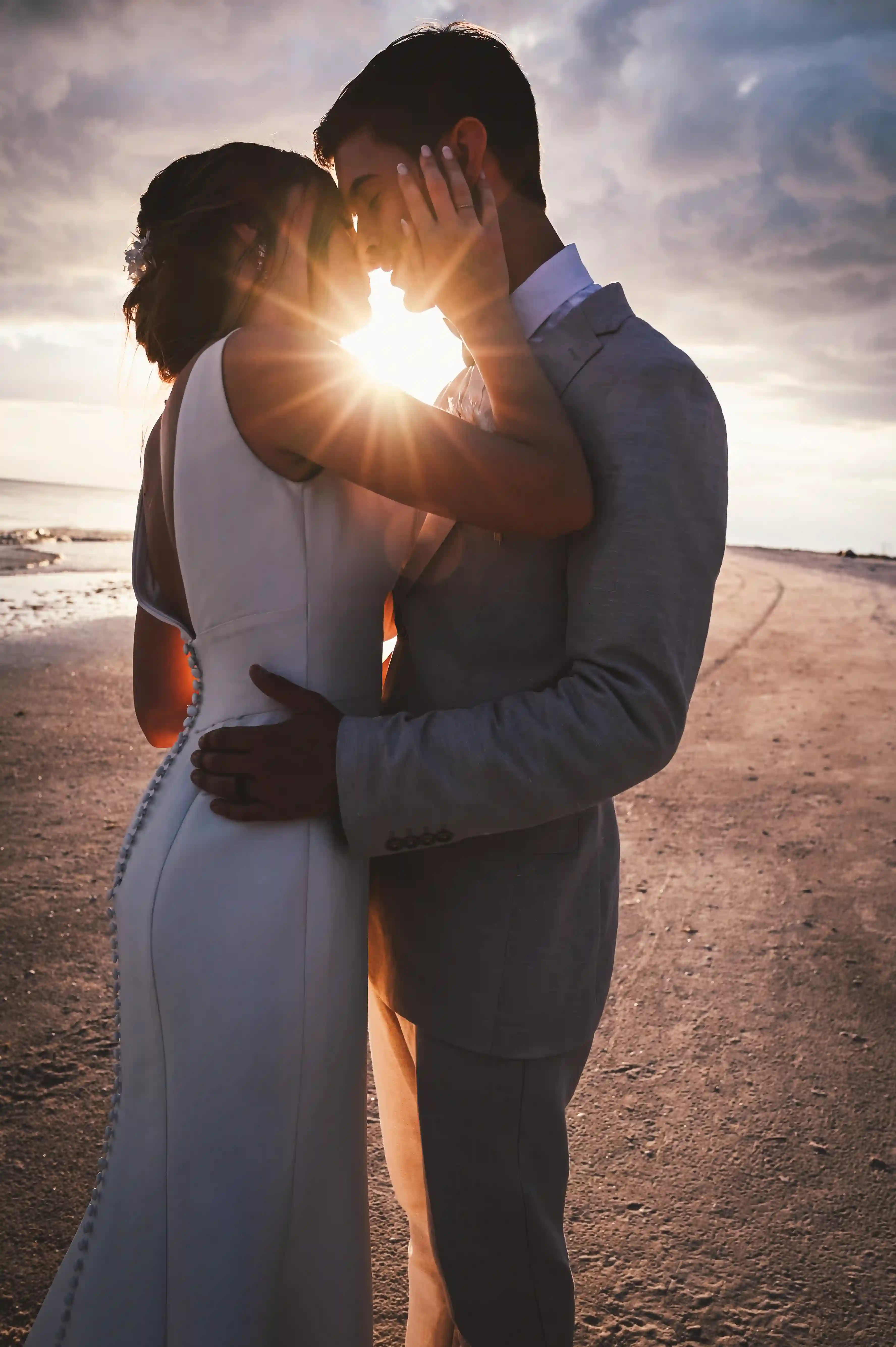 Golden Hour Beach Embrace
